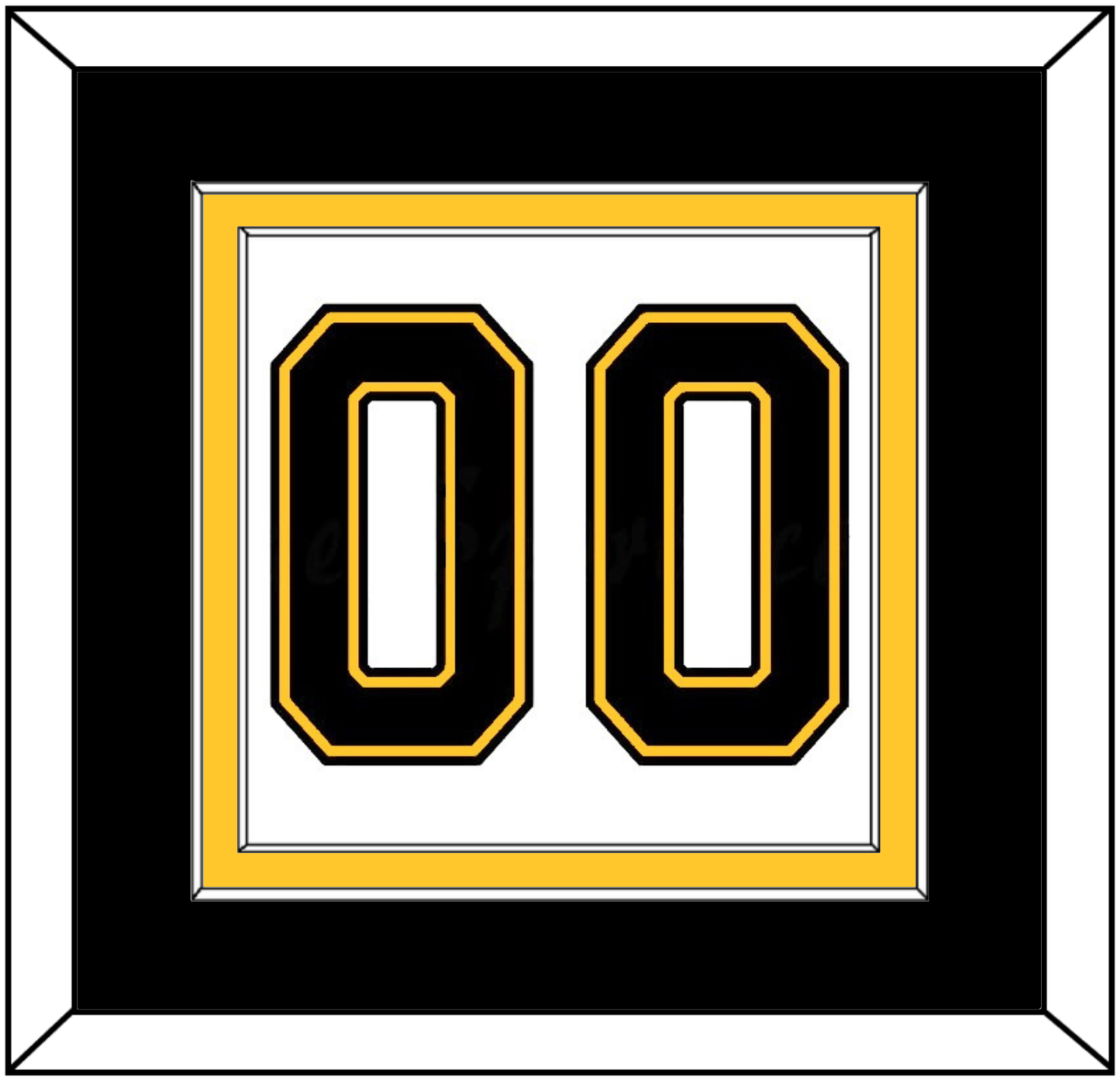 Boston Number (Back) - Home/Road White (1995-2007) - Signature Tier 3