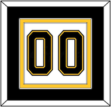 Boston Number (Back) - Home/Road White (1995-2007) - Double Mat 3