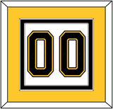 Boston Number (Back) - Home/Road White (1995-2007) - Double Mat 4