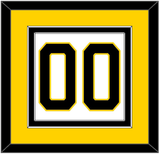 Boston Number (Back) - Home White (1981-1995) - Double Mat 4