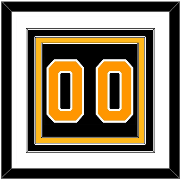 Boston Number (Back) - Home Black - Triple Mat 1