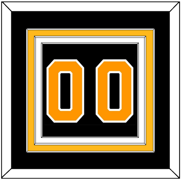 Boston Number (Back) - Home Black - Triple Mat 2