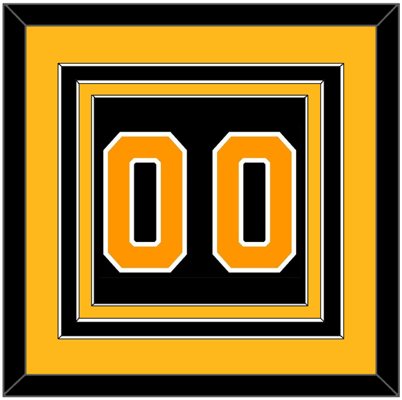 Boston Number (Back) - Home Black - Triple Mat 3