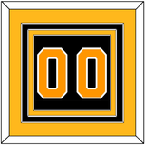 Boston Number (Back) - Home Black - Triple Mat 3