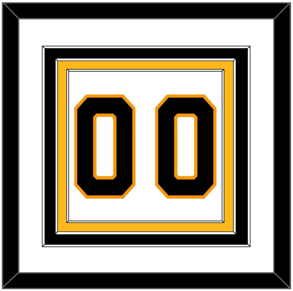 Boston Number (Back) - Road White - Triple Mat 1