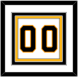 Boston Number (Back) - Road White - Triple Mat 1