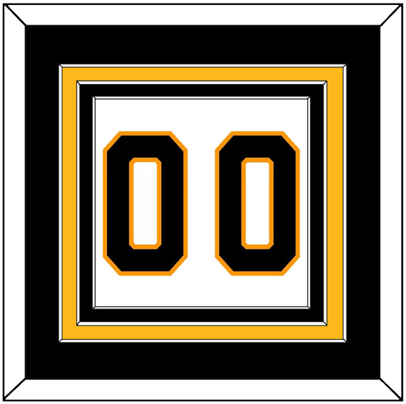 Boston Number (Back) - Road White - Triple Mat 2