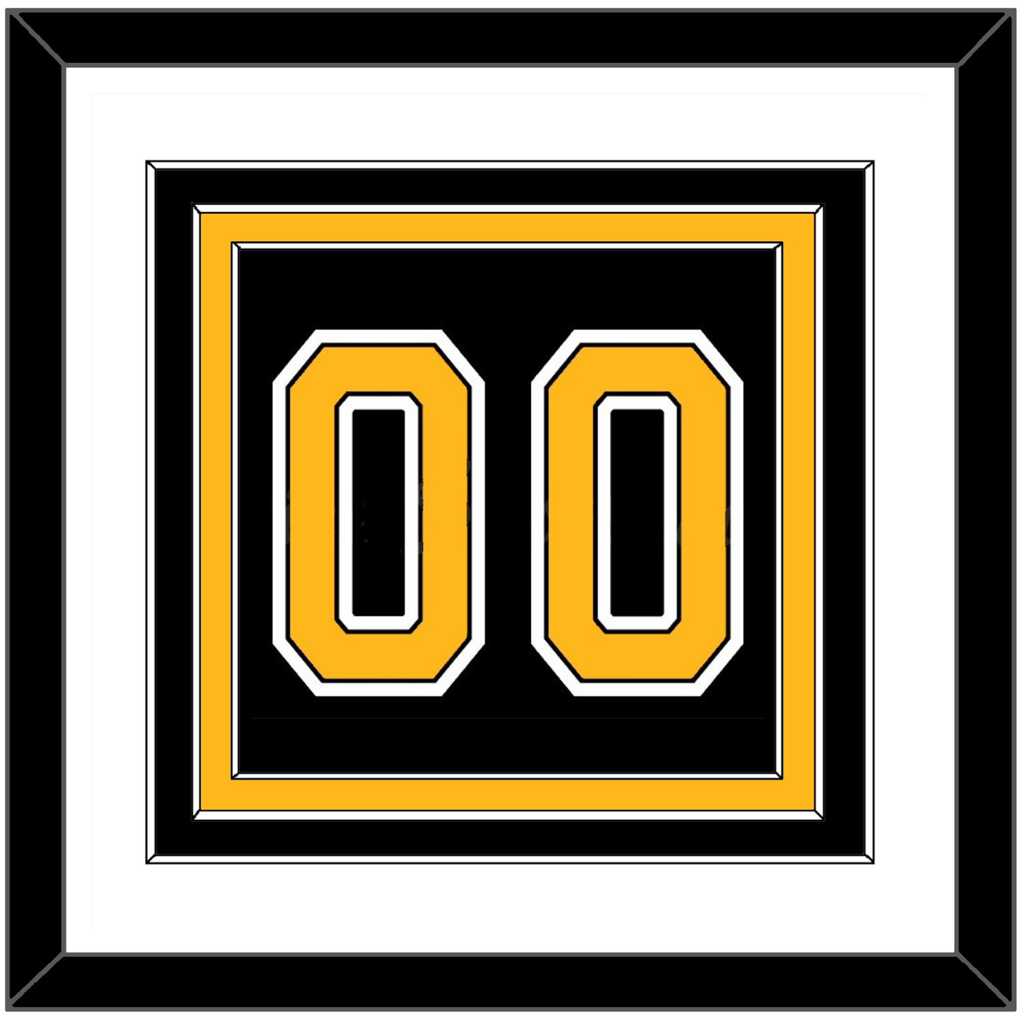 Boston Number (Back) - Home Black (2007-2017) - Premier Tier 1
