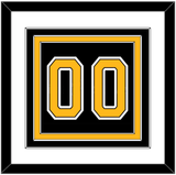 Boston Number (Back) - Home Black (2007-2017) - Triple Mat 1