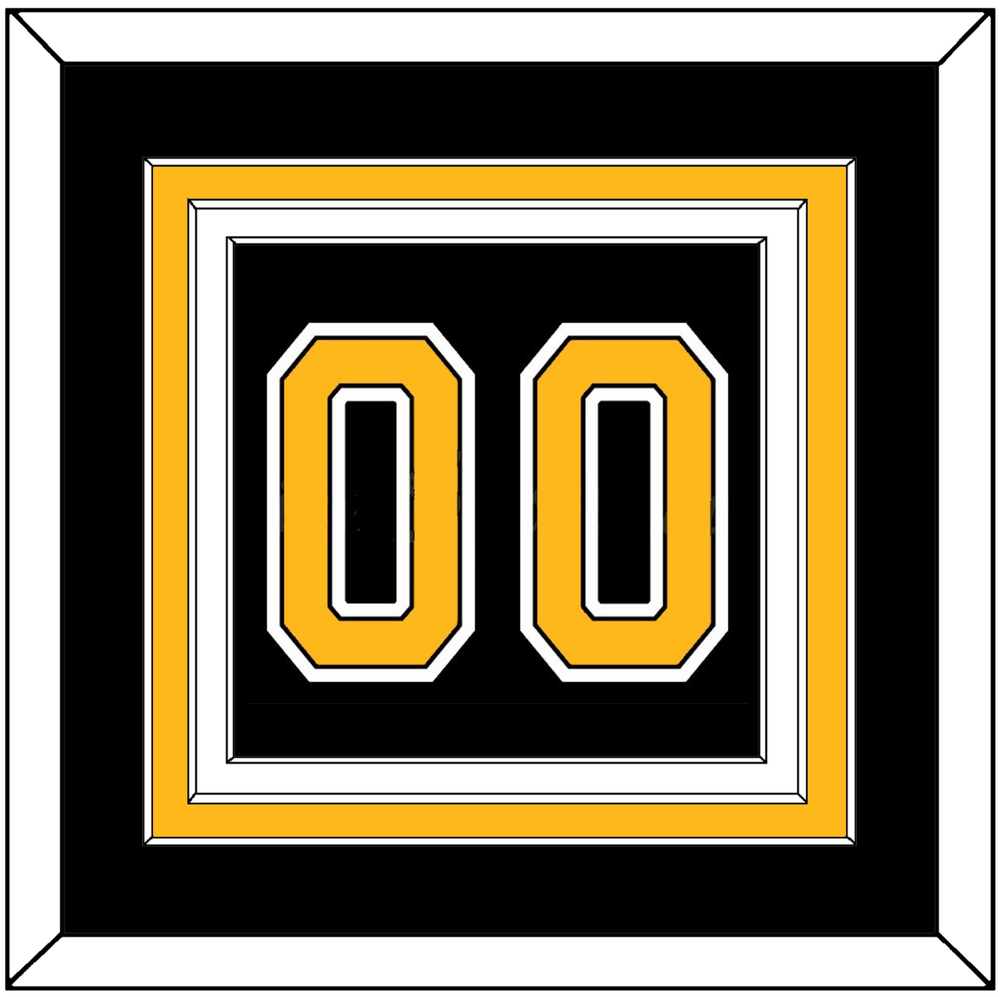 Boston Number (Back) - Home Black (2007-2017) - Premier Tier 2