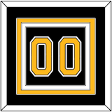 Boston Number (Back) - Home Black (2007-2017) - Triple Mat 2