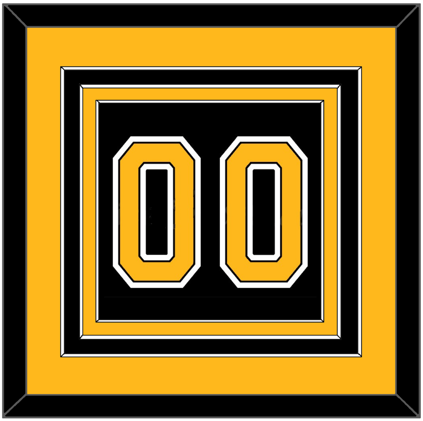 Boston Number (Back) - Home Black (2007-2017) - Premier Tier 3