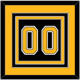 Boston Number (Back) - Road/Home Black (1995-2007) - Triple Mat 3