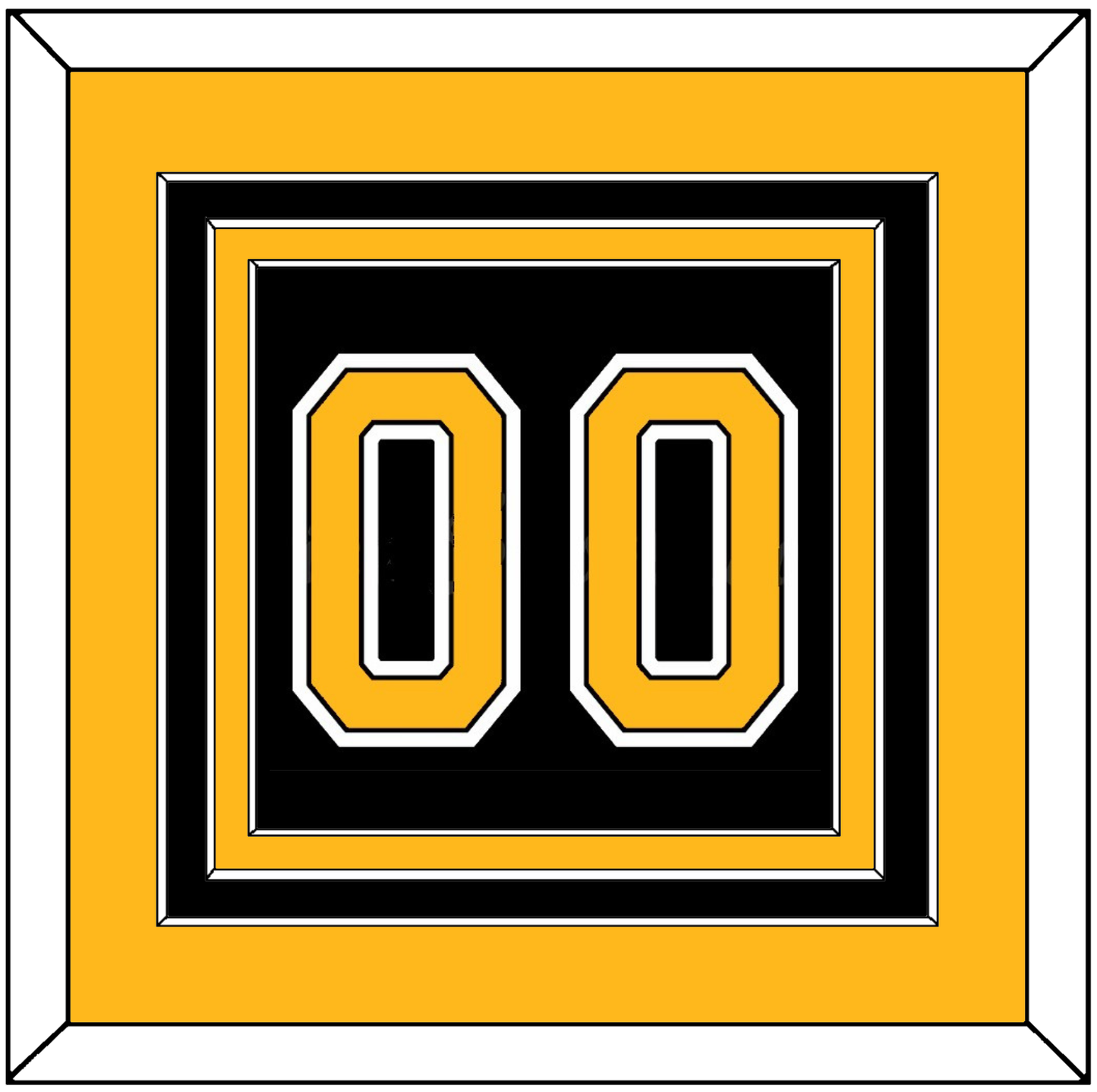 Boston Number (Back) - Home Black (2007-2017) - Premier Tier 3