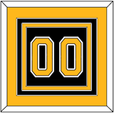 Boston Number (Back) - Road/Home Black (1995-2007) - Triple Mat 3