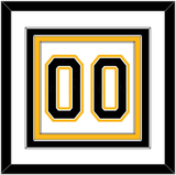 Boston Number (Back) - Road White (2007-2017) - Triple Mat 1