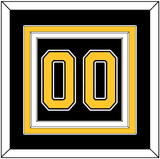 Boston Number (Back) - Road/Home Black (1995-2007) - Triple Mat 2