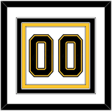 Boston Number (Back) - Home/Road White (1995-2007) - Triple Mat 1