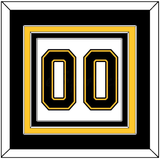 Boston Number (Back) - Home/Road White (1995-2007) - Triple Mat 2