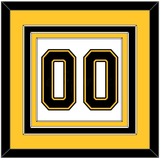 Boston Number (Back) - Home/Road White (1995-2007) - Triple Mat 3