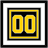 Boston Number (Back) - Road Black (1981-1995) - Triple Mat 1