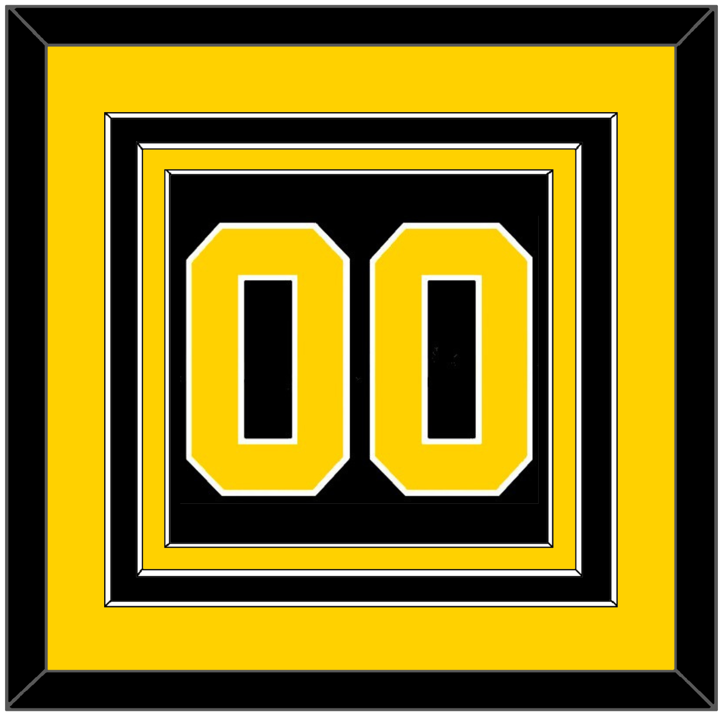 Boston Number (Back) - Road Black (1981-1995) - Premier Tier 3