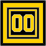 Boston Number (Back) - Road Black (1981-1995) - Triple Mat 3