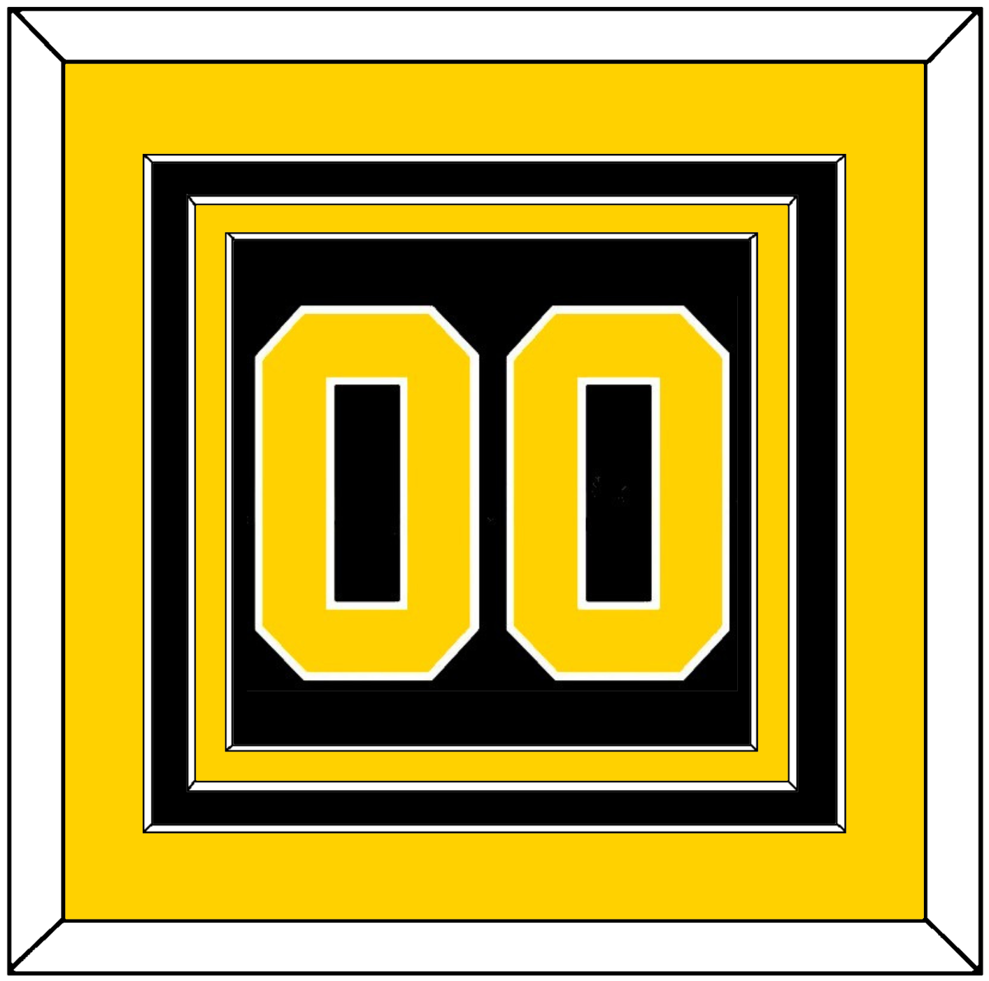Boston Number (Back) - Road Black (1981-1995) - Premier Tier 3