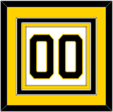 Boston Number (Back) - Home White (1981-1995) - Triple Mat 3