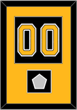 Boston Number (Back) With Stanley Cup Champions Patch - Home Black (2007-2017) - Single Mat 2