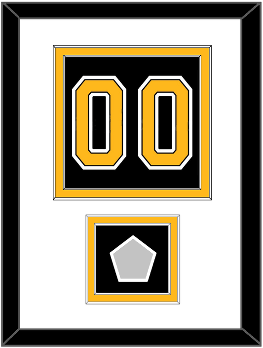 Boston Number (Back) With Stanley Cup Finals Patch - Home Black (2007-2017) - Signature Tier 1