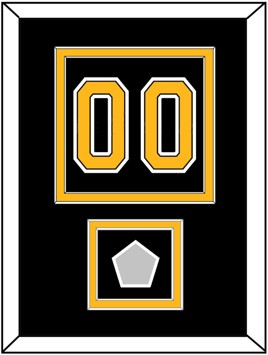 Boston Number (Back) With Stanley Cup Finals Patch - Home Black (2007-2017) - Signature Tier 2