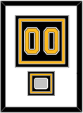 Boston Number (Back) With Stanley Cup Champions Patch - Home Black (2007-2017) - Triple Mat 1