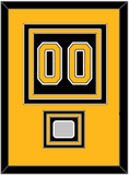 Boston Number (Back) With Stanley Cup Champions Patch - Home Black (2007-2017) - Triple Mat 3