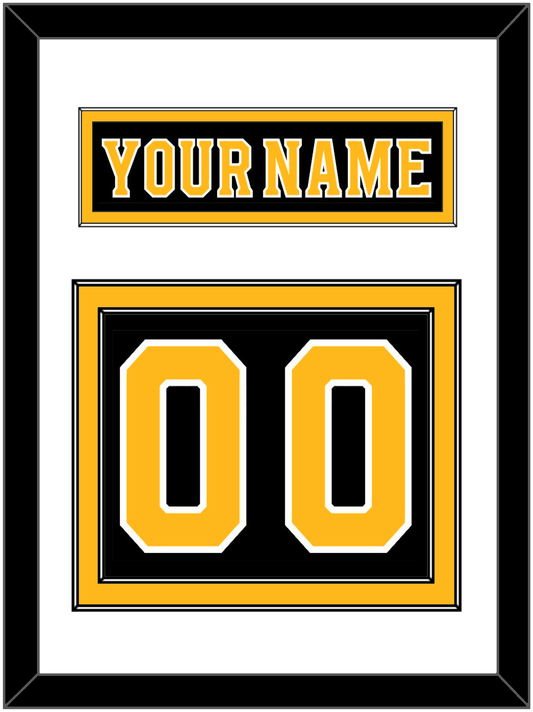 Boston Nameplate & Number (Back) - Home Black - Signature Tier 1