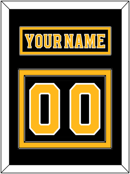 Boston Nameplate & Number (Back) - Home Black - Signature Tier 2