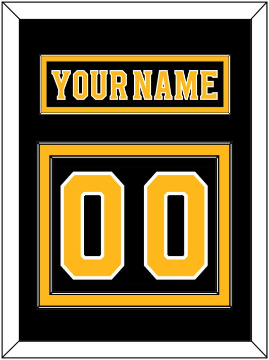 Boston Nameplate & Number (Back) - Home Black - Signature Tier 2