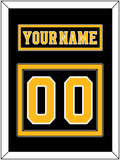Boston Nameplate & Number (Back) - Home Black - Double Mat 2