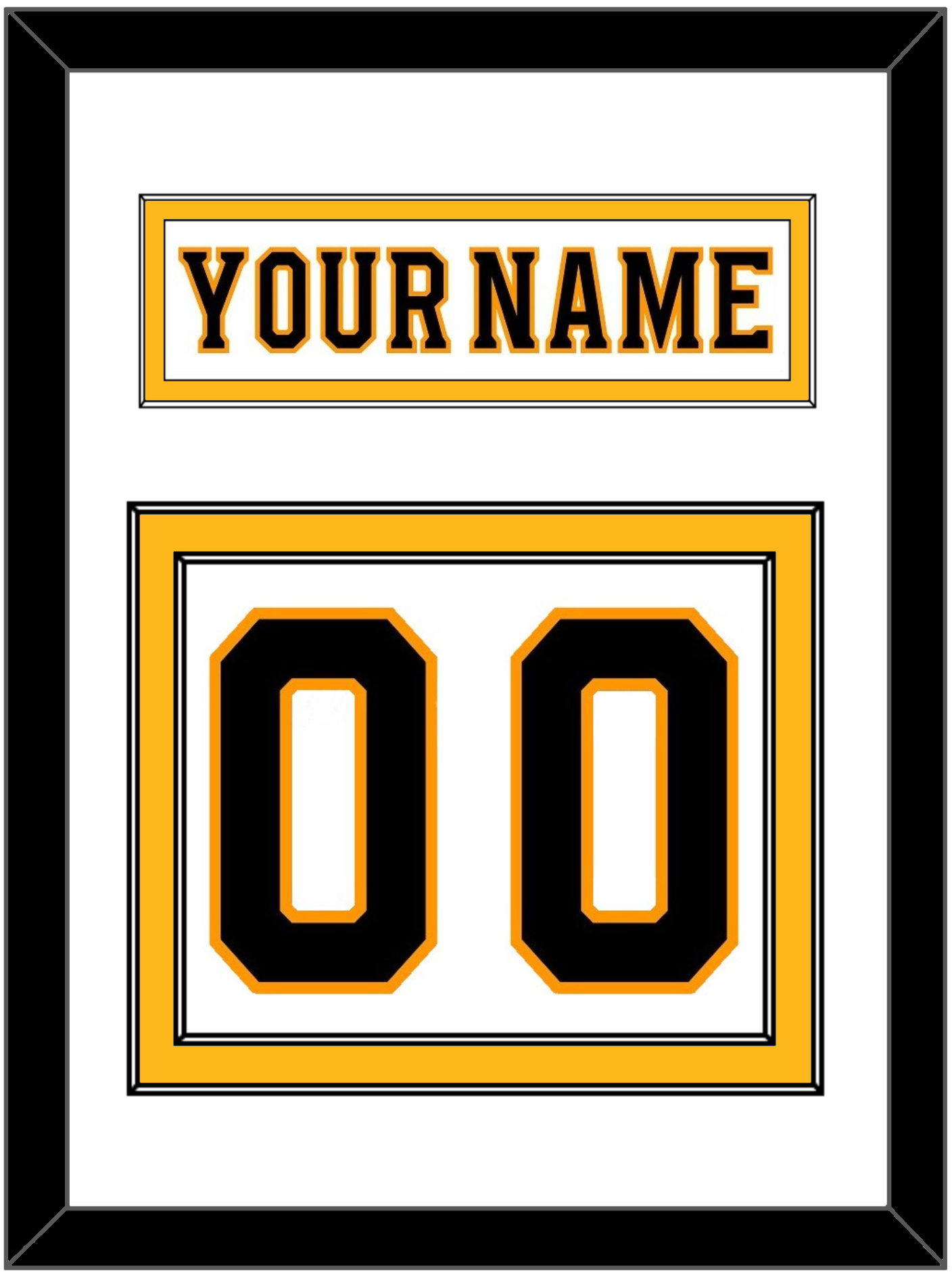 Boston Nameplate & Number (Back) - Road White - Signature Tier 1