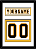 Boston Nameplate & Number (Back) - Road White - Double Mat 1
