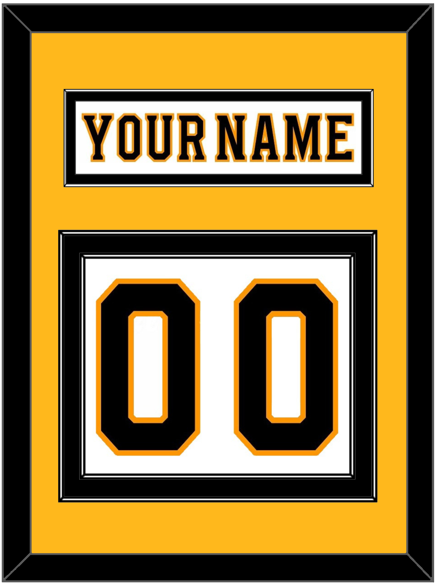 Boston Nameplate & Number (Back) - Road White - Signature Tier 3