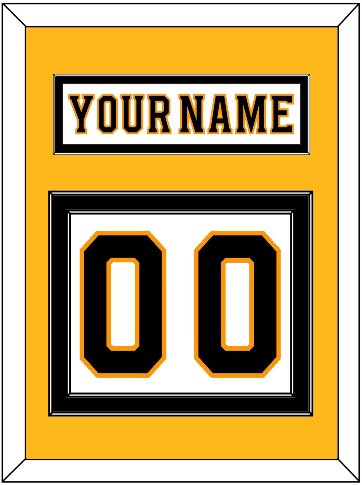 Boston Nameplate & Number (Back) - Road White - Signature Tier 3