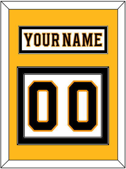 Boston Nameplate & Number (Back) - Road White - Signature Tier 3