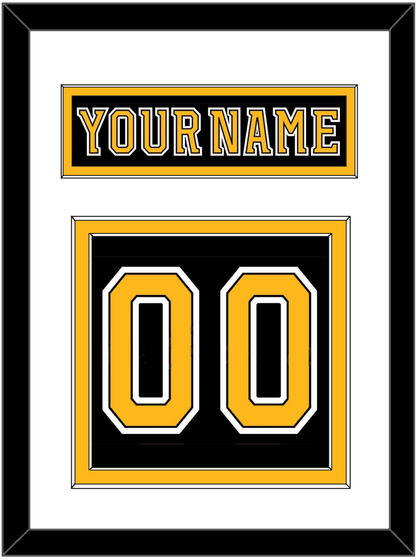 Boston Nameplate & Number (Back) - Home Black (2007-2017) - Signature Tier 1