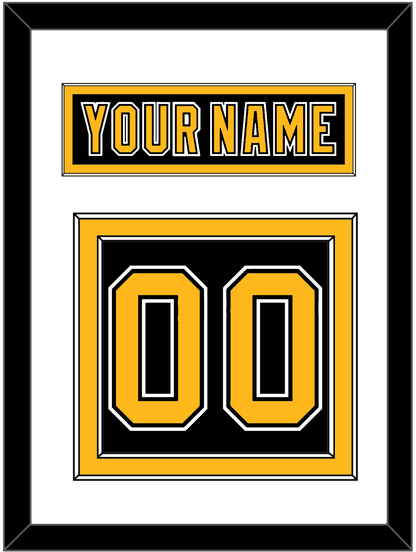 Boston Nameplate & Number (Back) - Road/Home Black (1995-2007) - Signature Tier 1