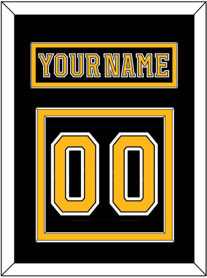 Boston Nameplate & Number (Back) - Home Black (2007-2017) - Signature Tier 2