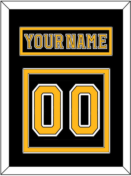 Boston Nameplate & Number (Back) - Home Black (2007-2017) - Signature Tier 2