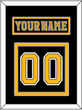 Boston Nameplate & Number (Back) - Home Black (2007-2017) - Double Mat 2