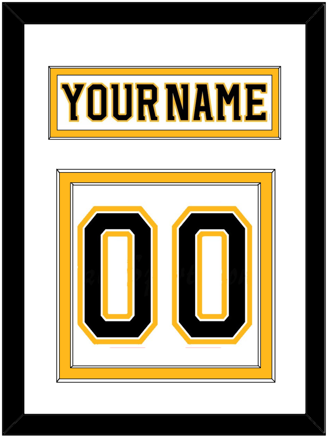 Boston Nameplate & Number (Back) - Road White (2007-2017) - Signature Tier 1