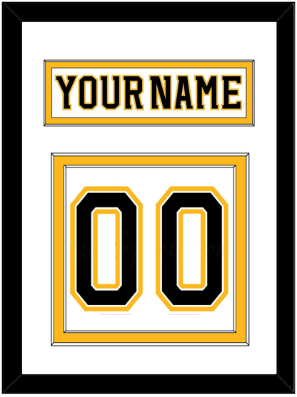 Boston Nameplate & Number (Back) - Road White (2007-2017) - Signature Tier 1